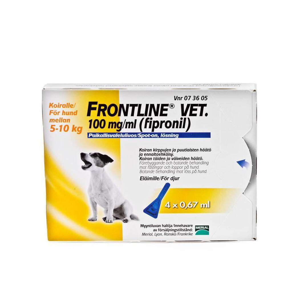 Frontline Vet 100 mg/ml -paikallisvaleluliuos kissalle/koirille