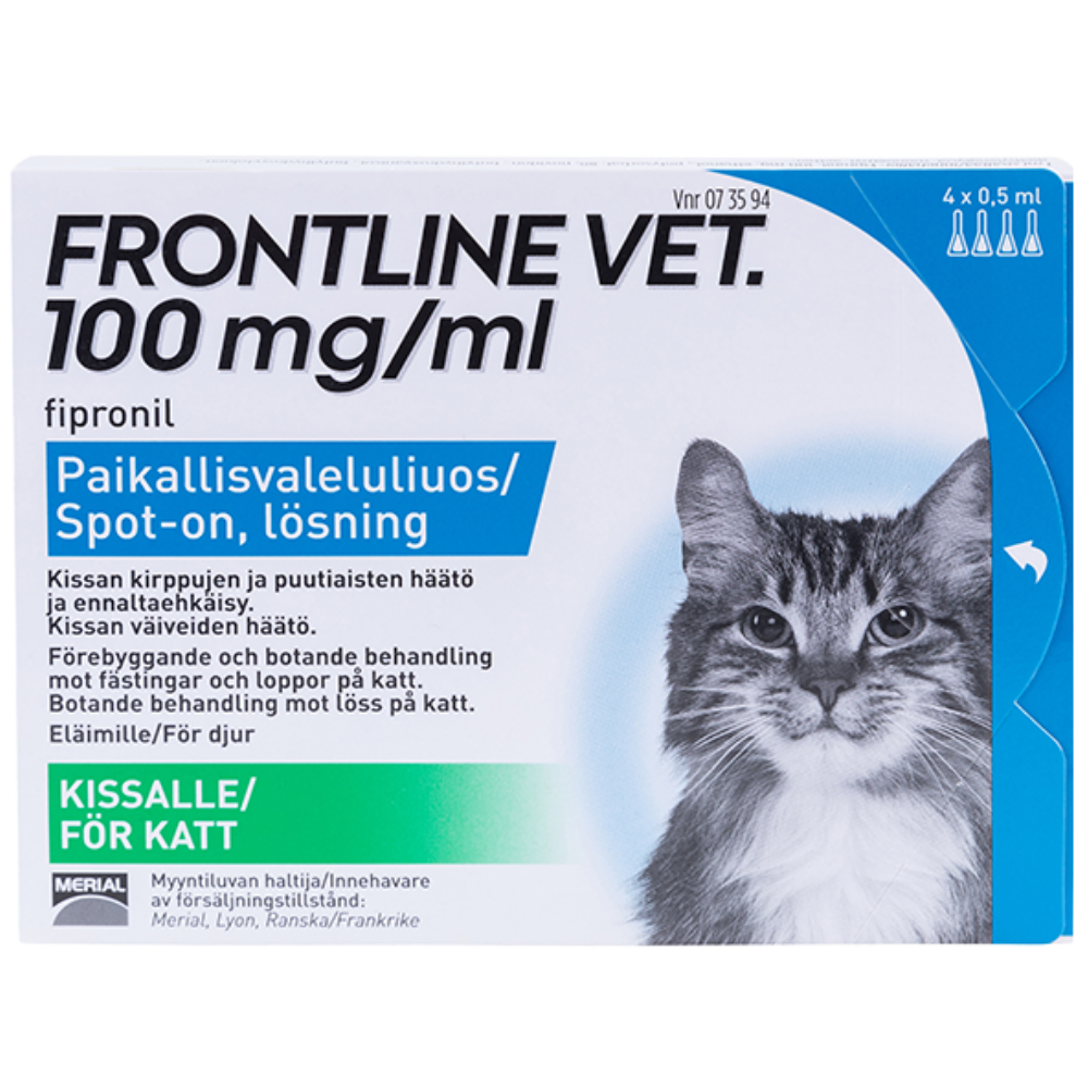 Frontline Vet 100 mg/ml -paikallisvaleluliuos kissalle/koirille