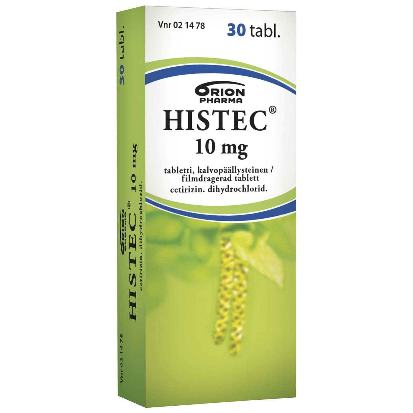 Histec 10 mg allergialääke - eri kokoja