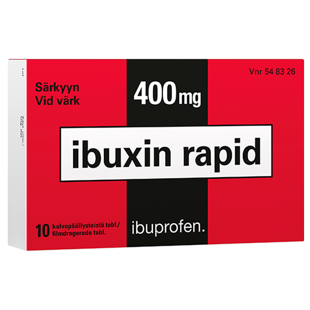 Ibuxin rapid 400 mg tabletti -eri kokoja