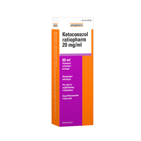 Ketoconazol ratiopharm -shampoo 20 mg/ml - eri kokoja