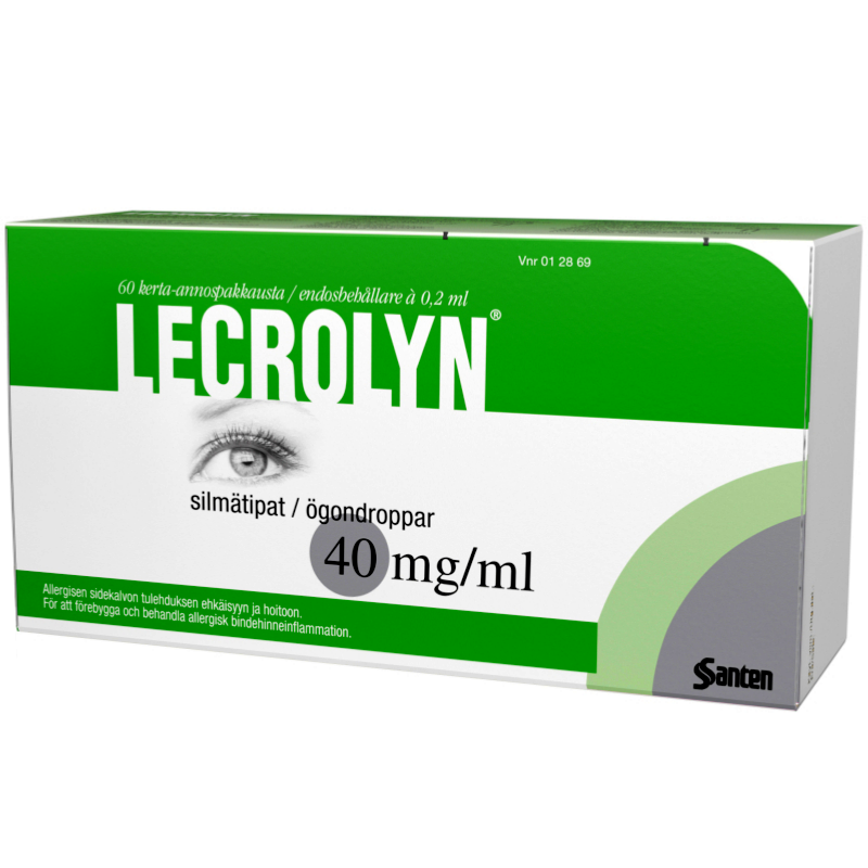 Lecrolyn 40 mg/ml silmätipat - eri kokoja