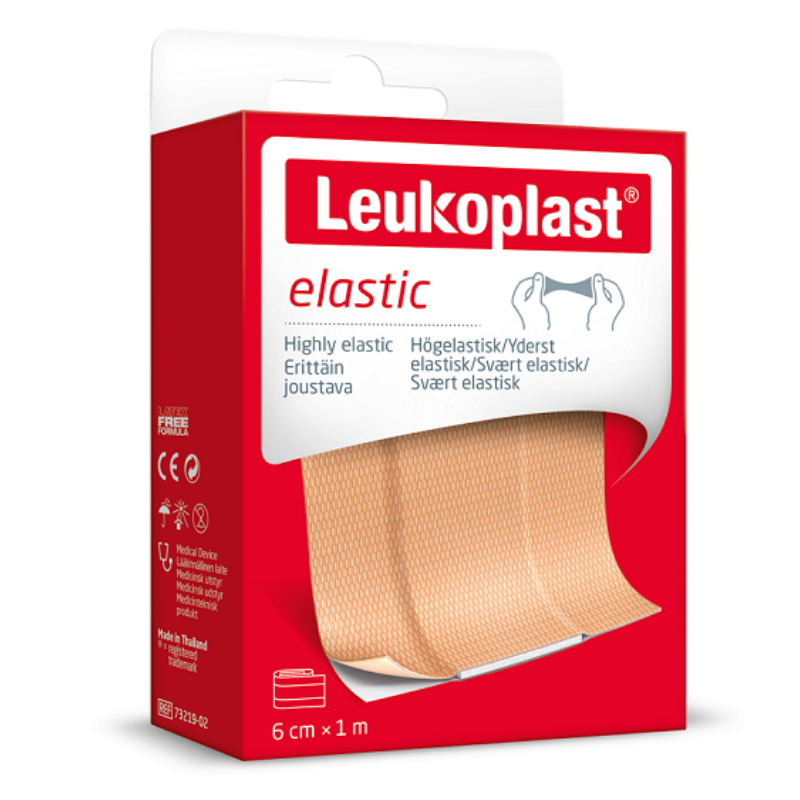 Leukoplast Elastic 6 cm x 1 m leikattava laastari