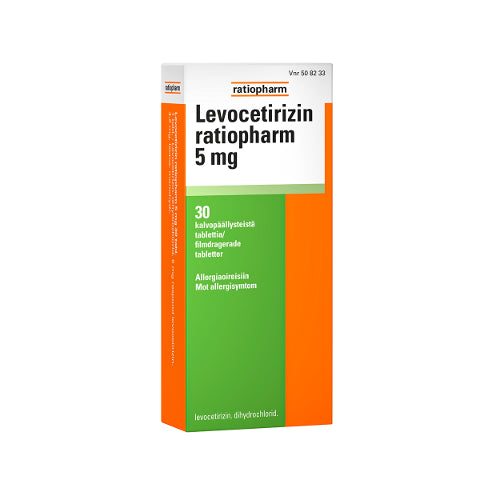 LEVOCETIRIZIN RATIOPHARM 5 mg eri kokoja