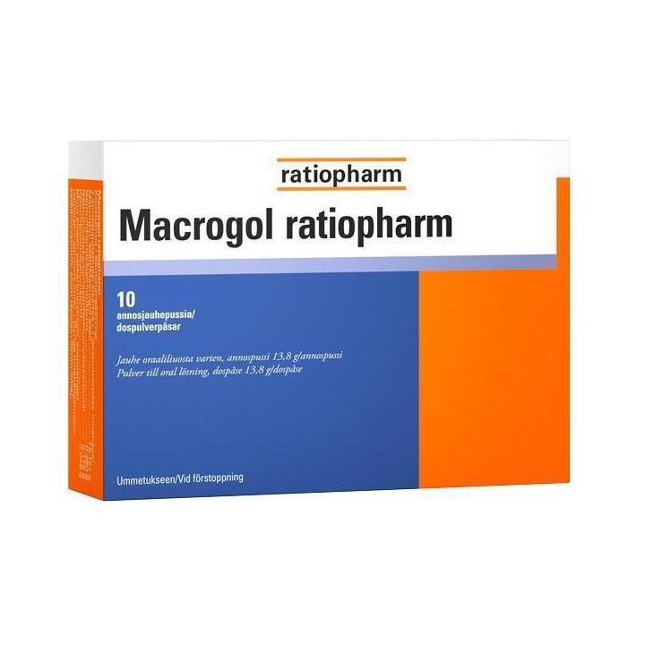 MACROGOL RATIOPHARM ANNOSPUSSI 13,8G eri kokoja