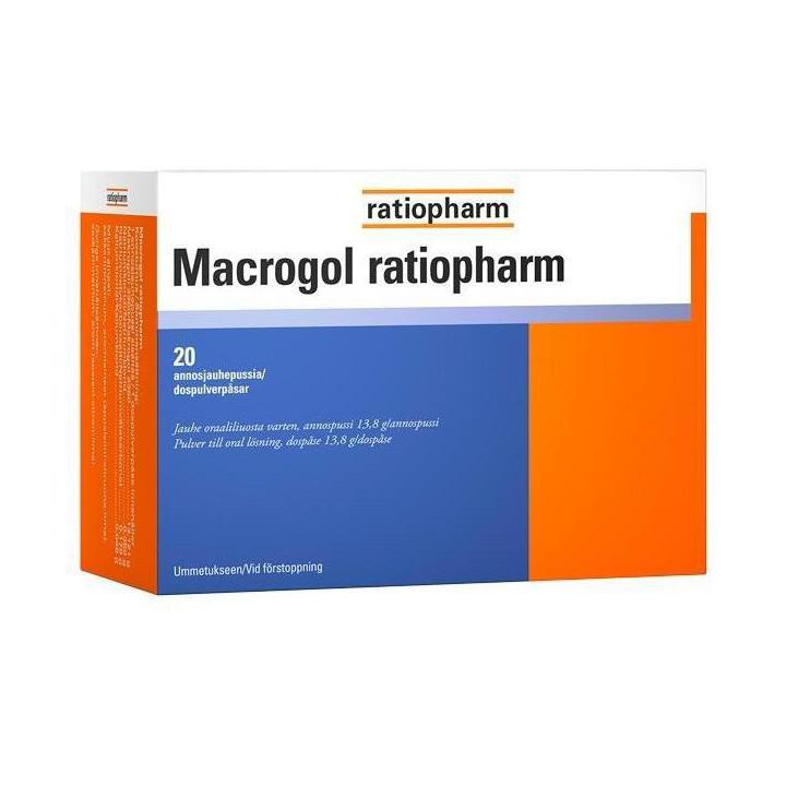 MACROGOL RATIOPHARM ANNOSPUSSI 13,8G eri kokoja