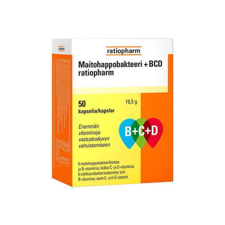 MAITOHAPPOBAKTEERI B+C+D RATIOPHARM eri kokoja