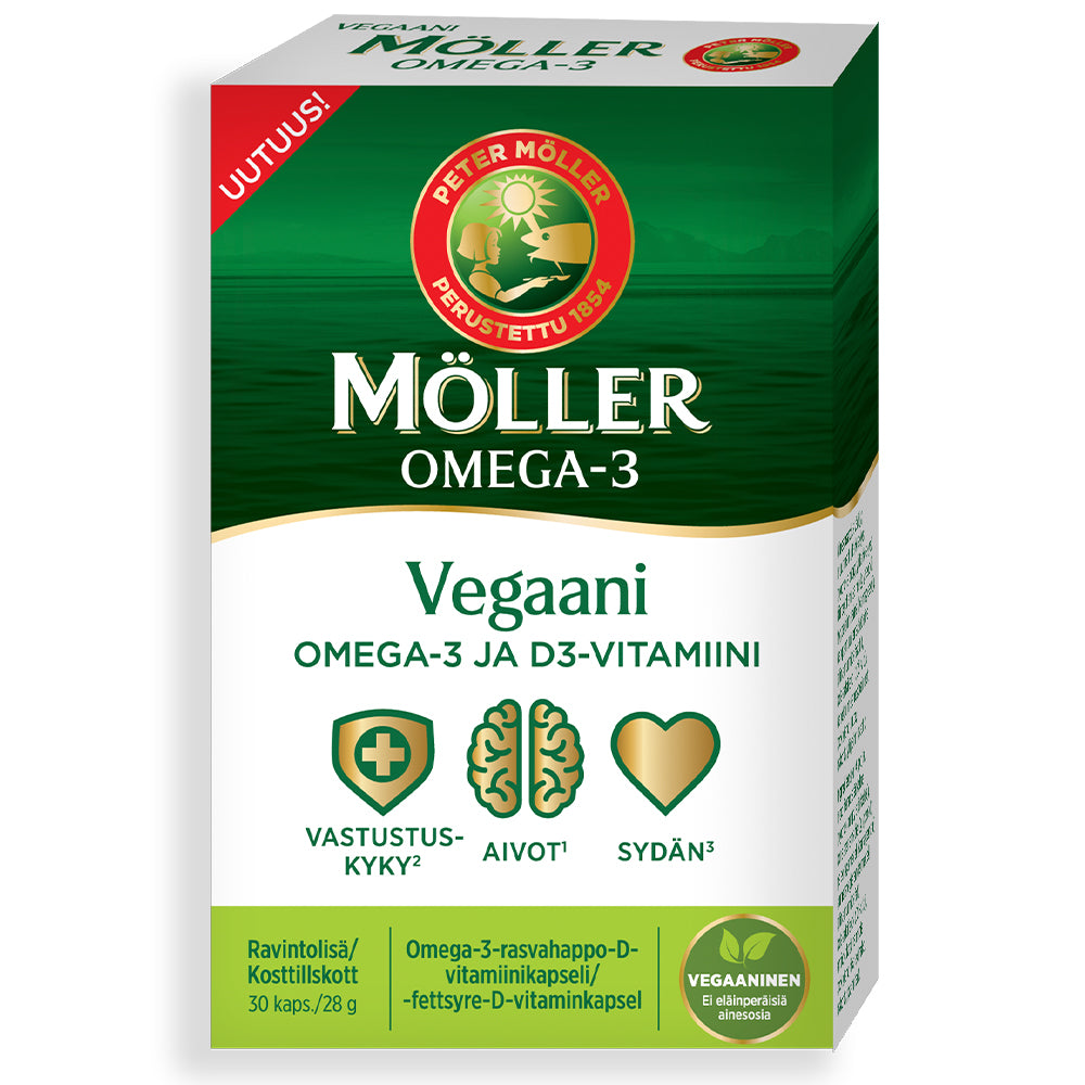 Möller Vegaani Omega-3 ja D3- vitamiini