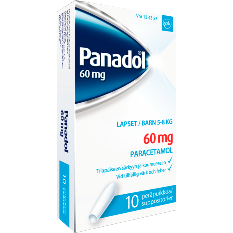 Panadol 60 mg -peräpuikot 10 kpl