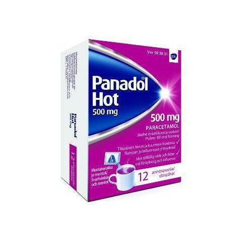 Panadol Hot 500 mg/annos -annosjauheet - eri kokoja