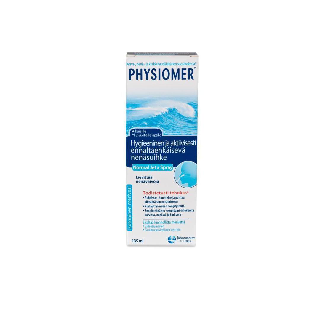 PHYSIOMER NORMAL JET & SPRAY nenähuuhtelu 135 ml