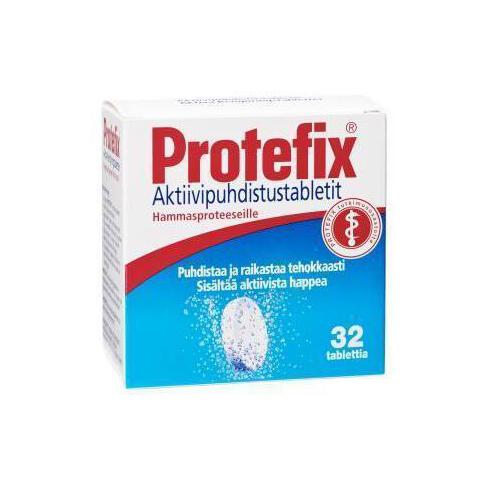 PROTEFIX PUHDISTUSTABLETIT HAMMASPROTEESILLE 32 kpl