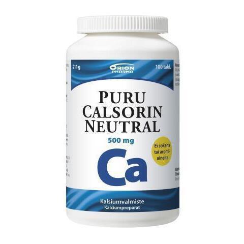 PURU CALSORIN NEUTRAL 500 mg 100 purutablettia