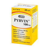 PYRVIN 100 mg kihomatolääke -eri pakkauskokoja