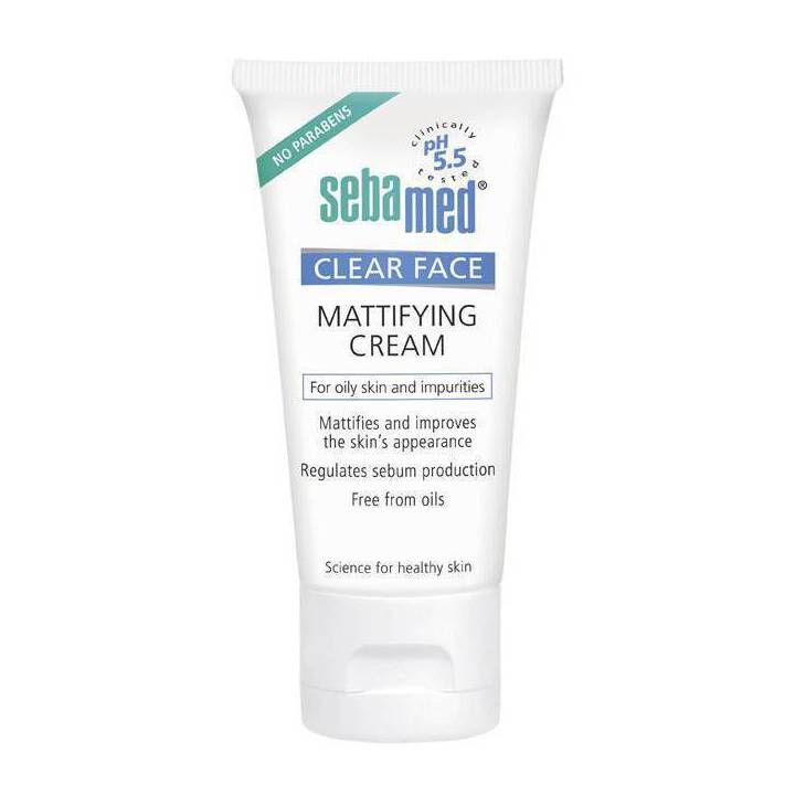 Sebamed Clear Face Mattifying Cream mattapinnan jättävä voide 50 ml