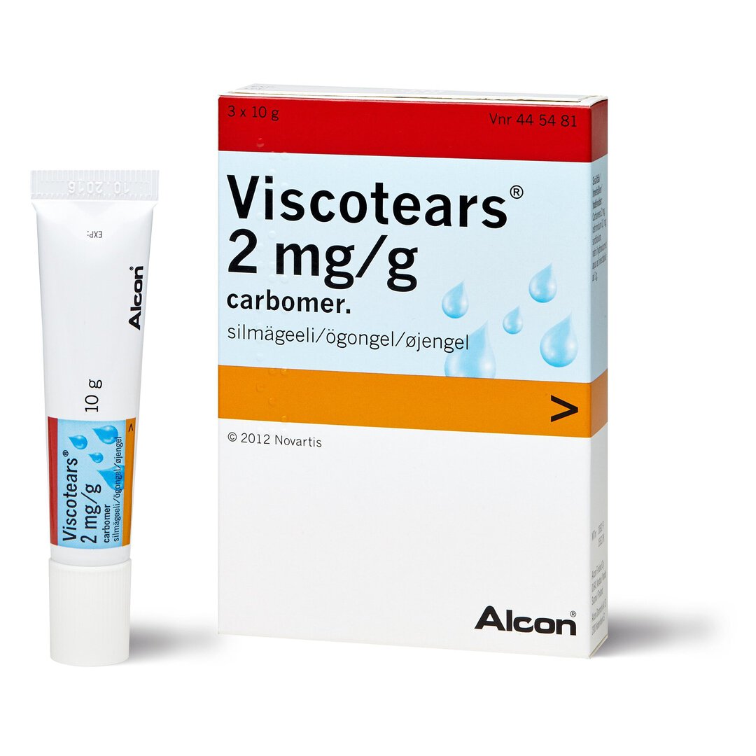 VISCOTEARS 2 mg/g silmägeeli -eri kokoja