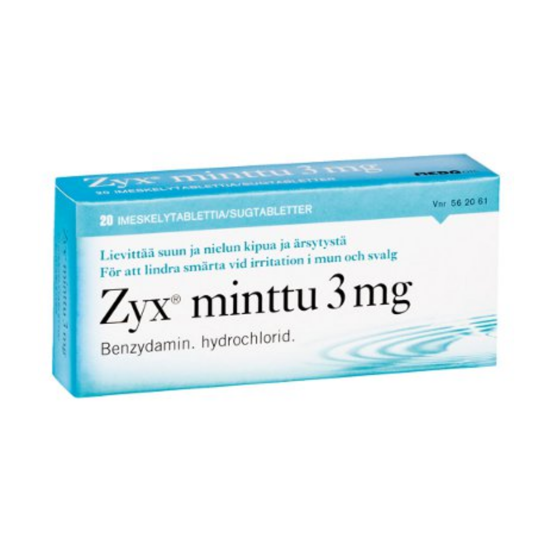 Zyx minttu 3 mg imeskelytabletti